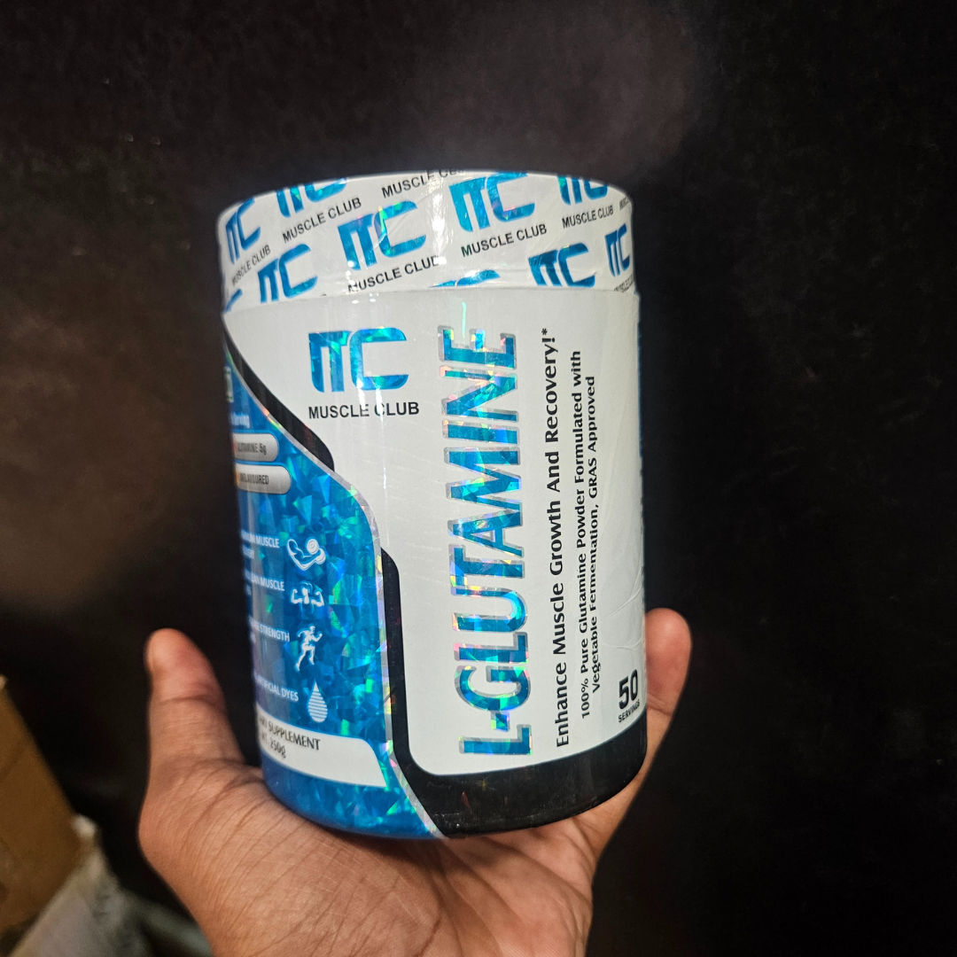 Ranchi's Muscle Club Glutamine supplement – Reduce muscle soreness and enhance endurance.