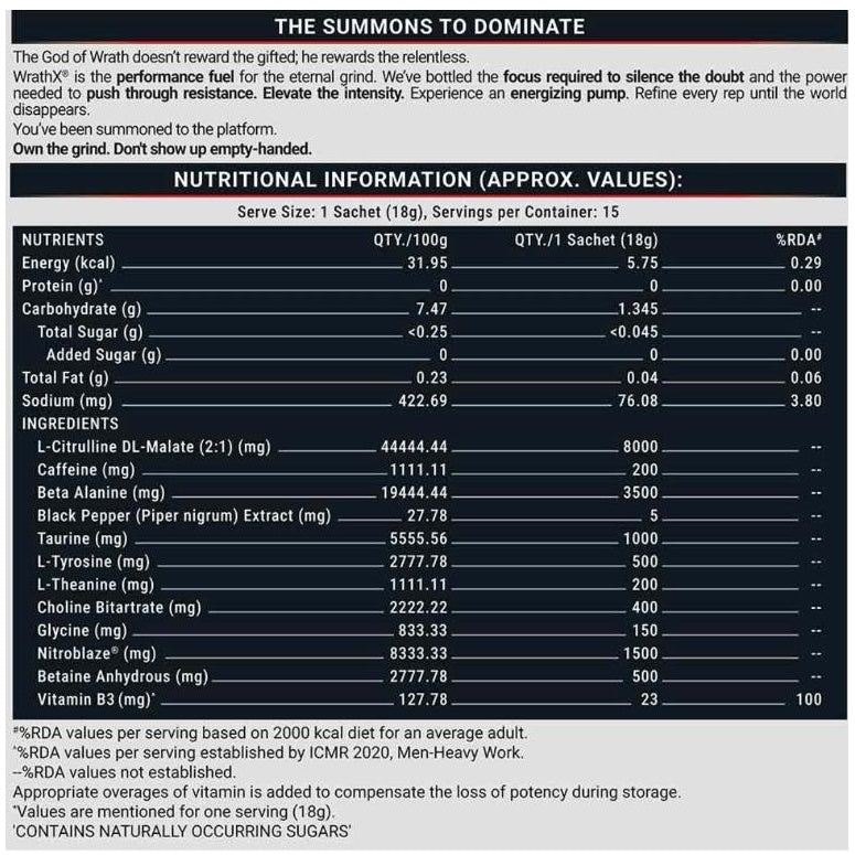 Muscleblaze WRATHEX pre workout